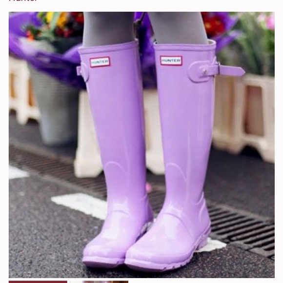 Hunter lilac boots Clearance